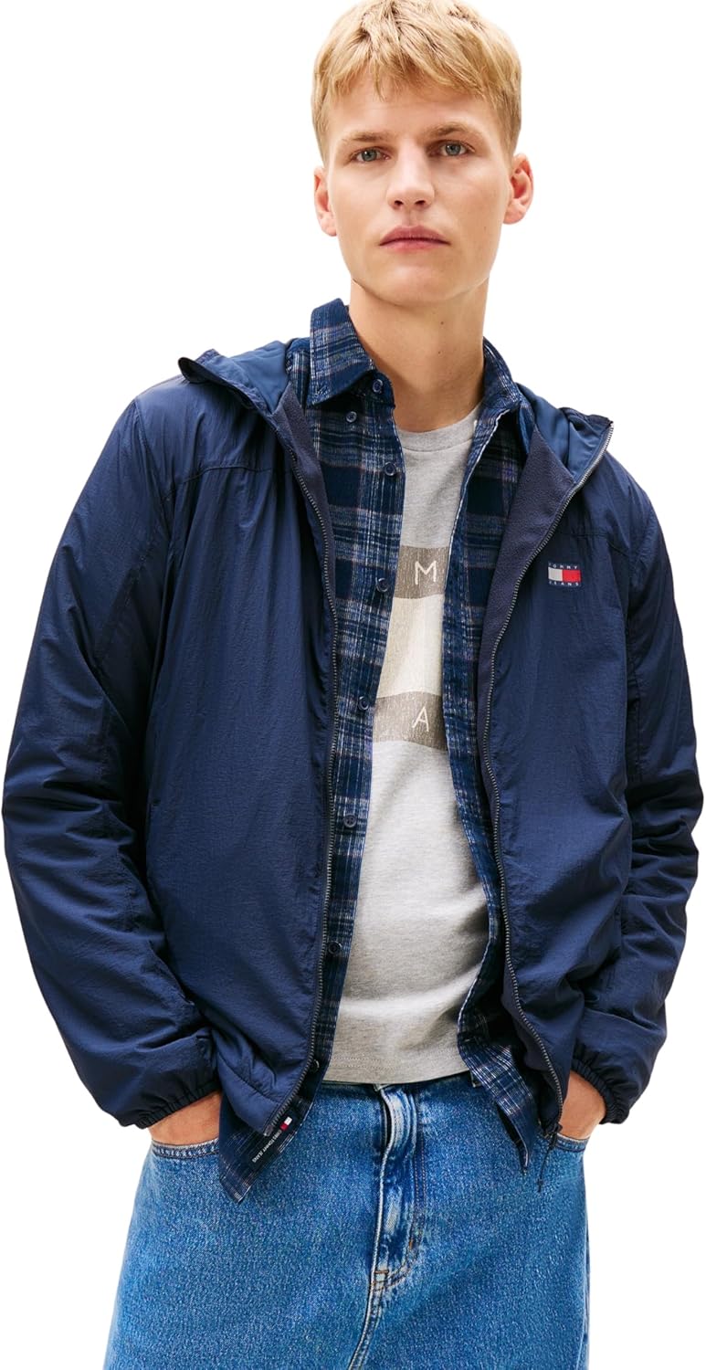 Detalle de Tommy Jeans Tjm Fleece Chicago Jacket Ext DM0DM22291 – Veste coupe-vent homme