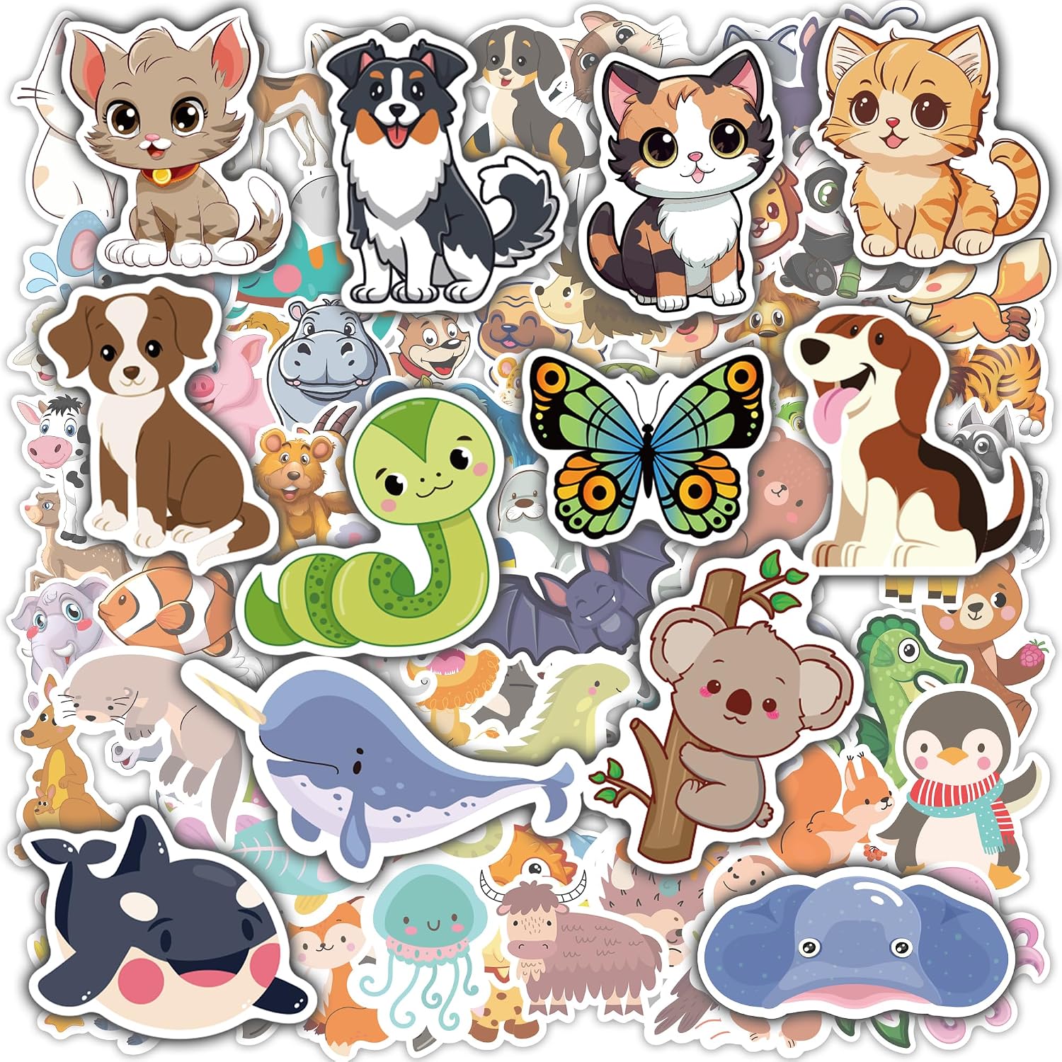Animal Stickers, 100-Piece Set