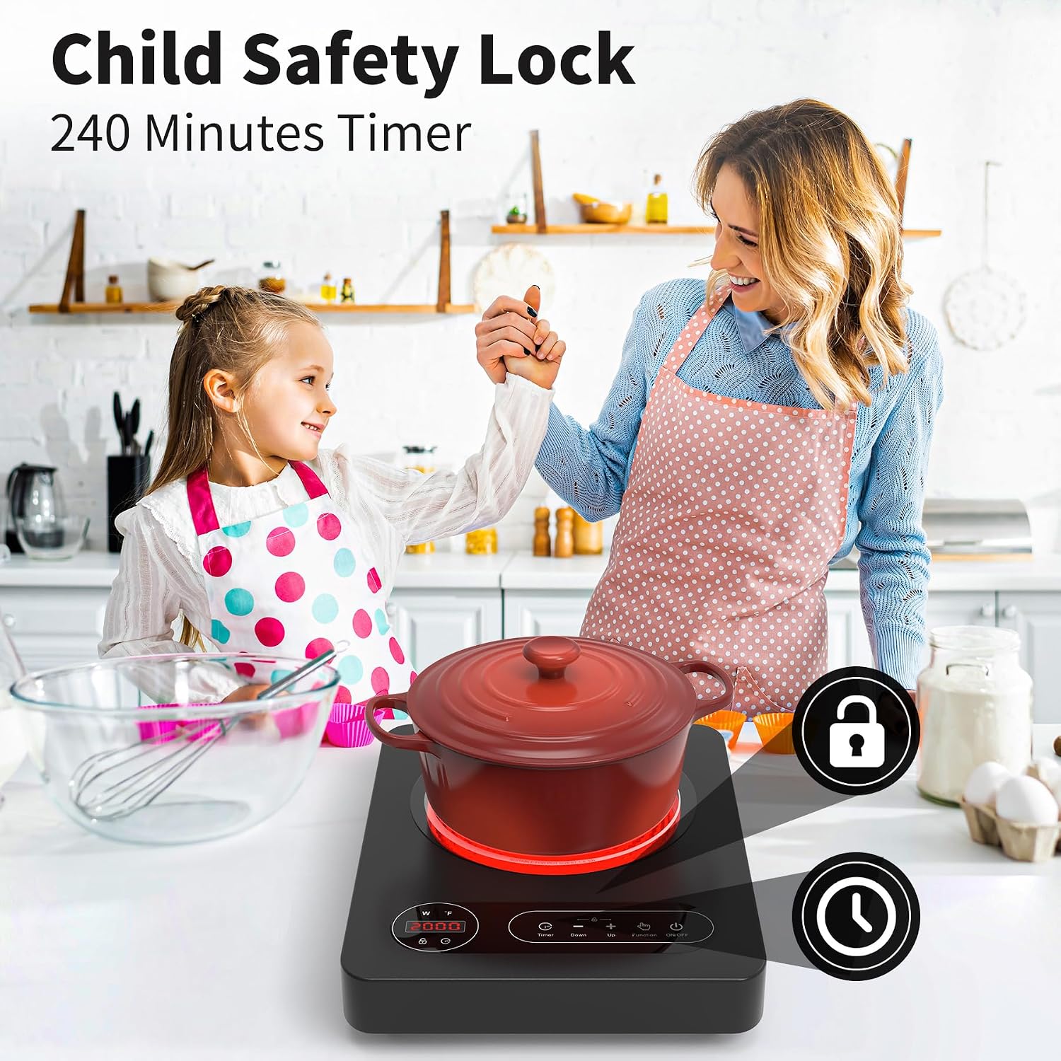 Thumbnail 6 de VBGK Portable Ceramic Hob 2000W: A Compact, Flexible Cooking Solution