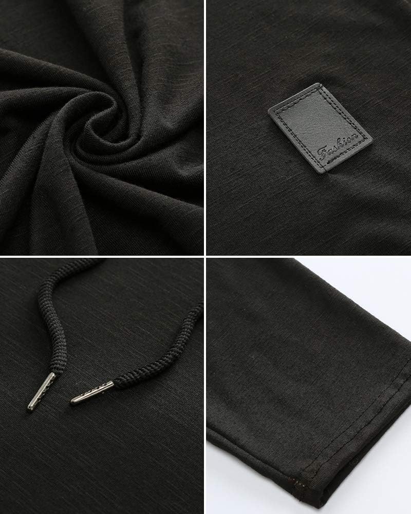 Detalle de Lexiart Men’s Fashion Athletic Hoodie (Cotton-Blend Fleece Pullover) — Solid Color