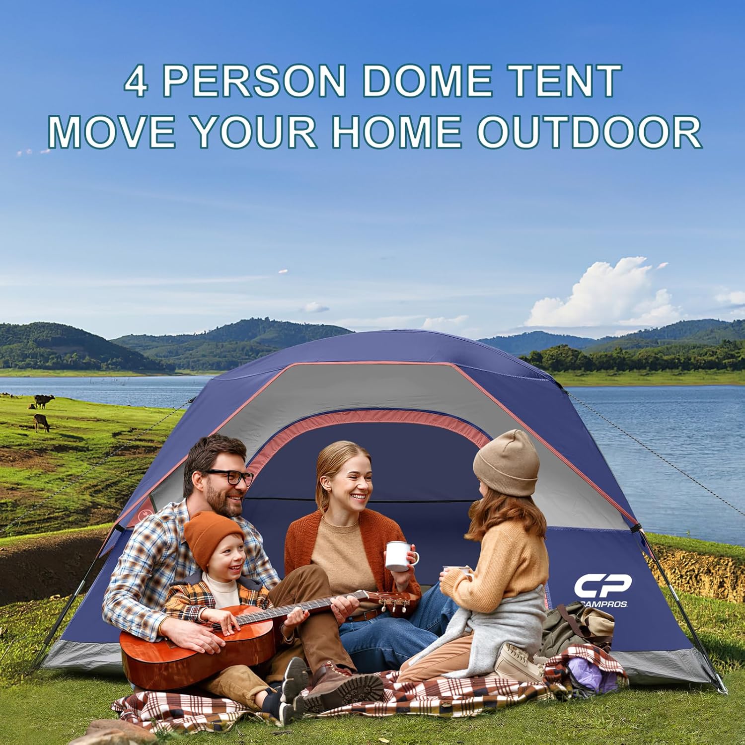 Thumbnail 3 de CAMPROS CP Camping Tent 4 Person: Spacious, Weather-Ready Dome Tent with Easy Setup