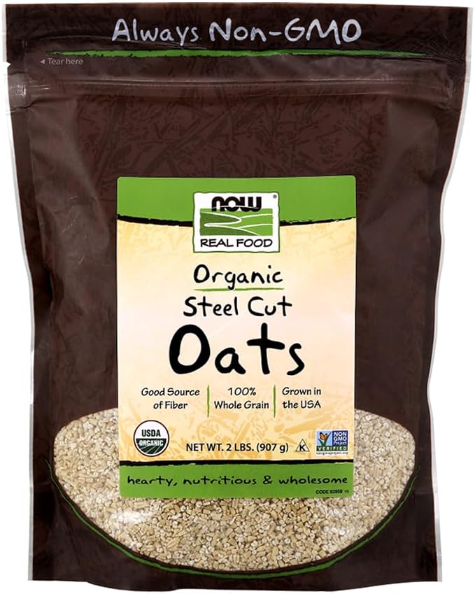 Now Foods Avena Cortada de Acero Orgánica 🌾 907g No GMO