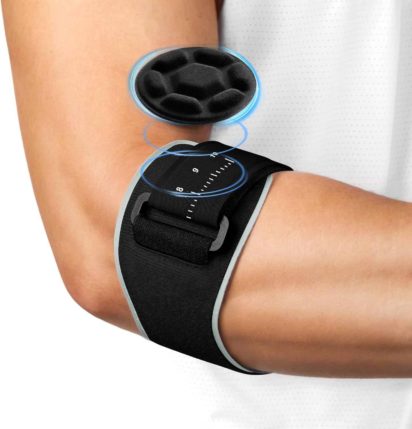 Fefod Coude Tendinite : coudière réglable avec coussin 3D compressif pour soulager le coude du tennis