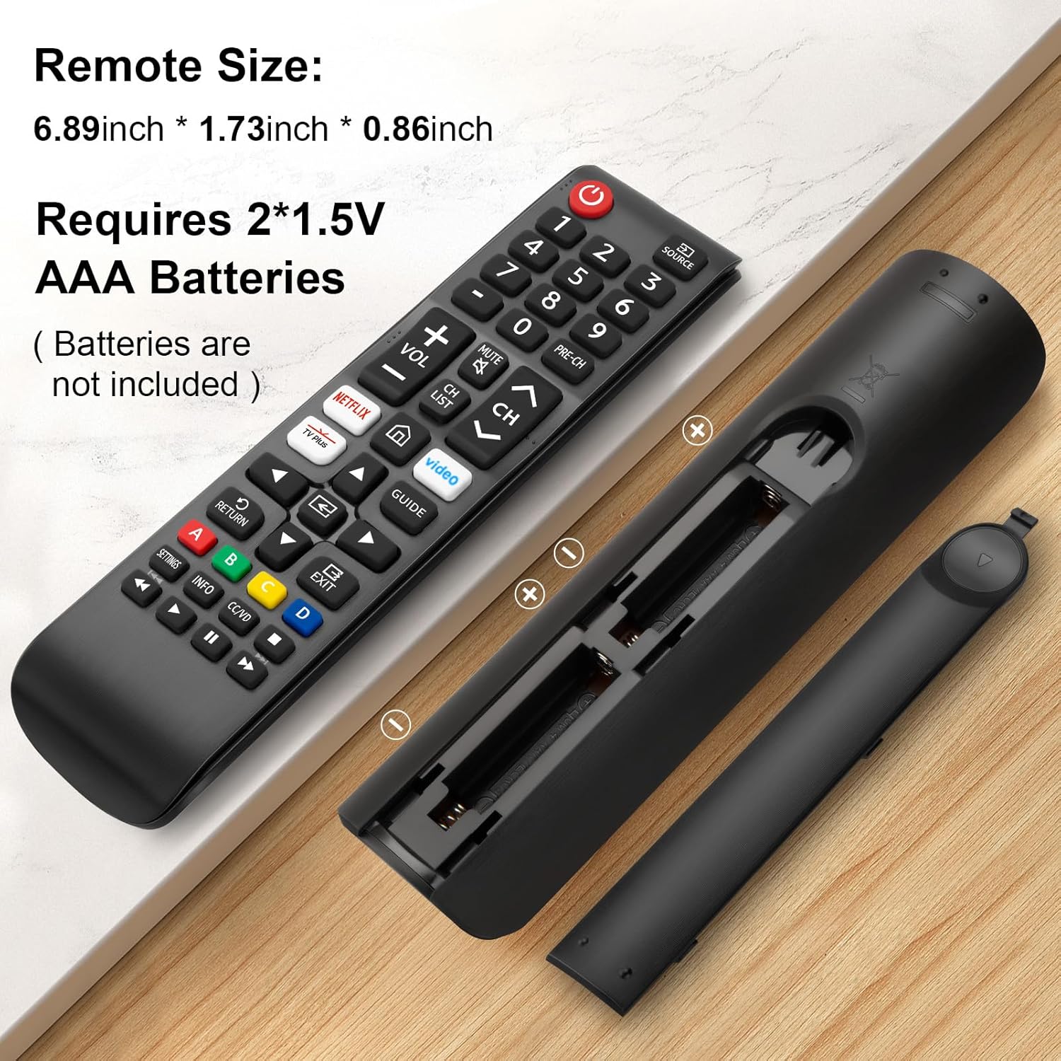 Detalle de (2-Pack) Samsung Smart TV Universal Replacement Remote — BN59 Series, No Pairing Needed