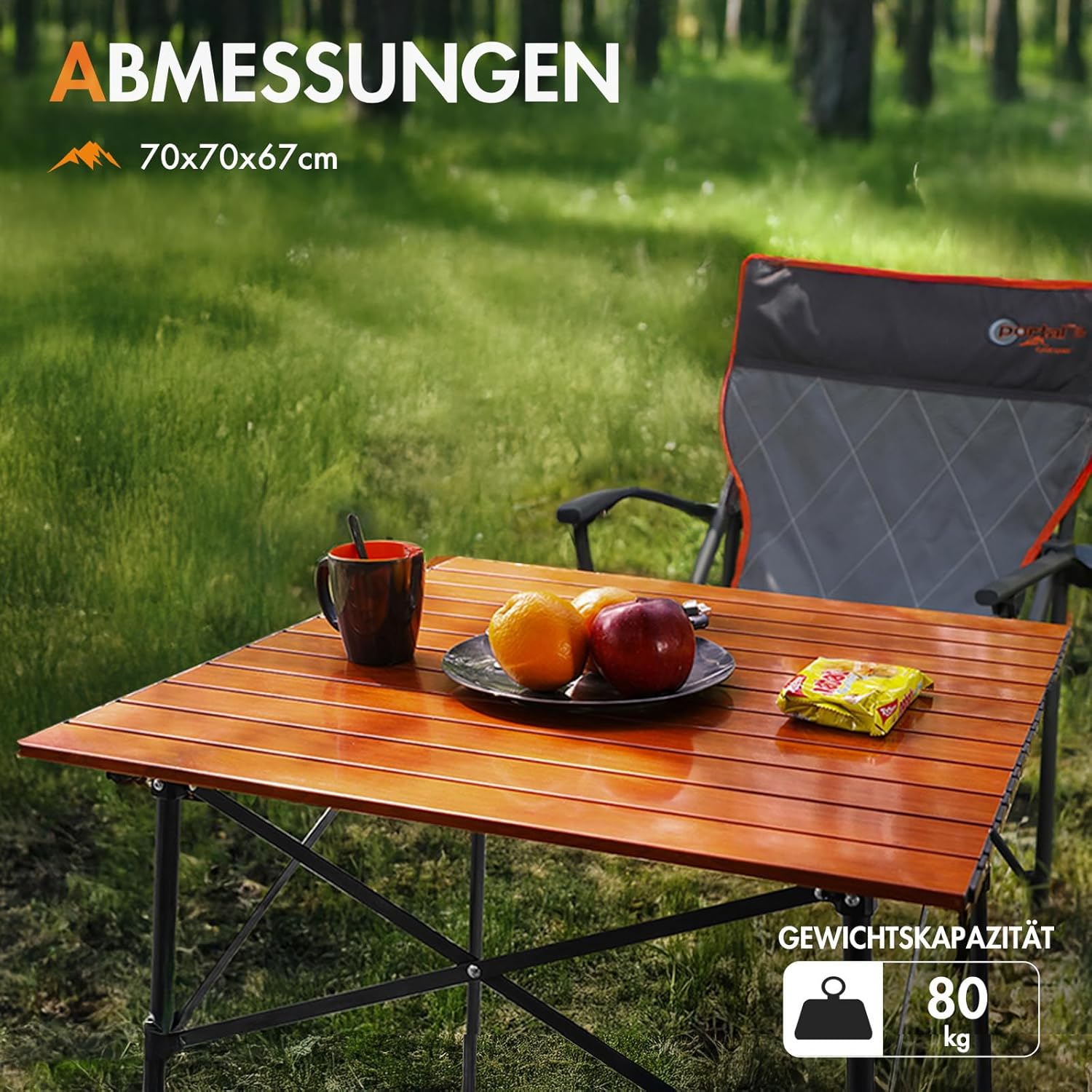 Thumbnail 4 de PORTAL klappbarer Campingtisch aus Aluminium – faltbar, tragbar mit Tragetasche