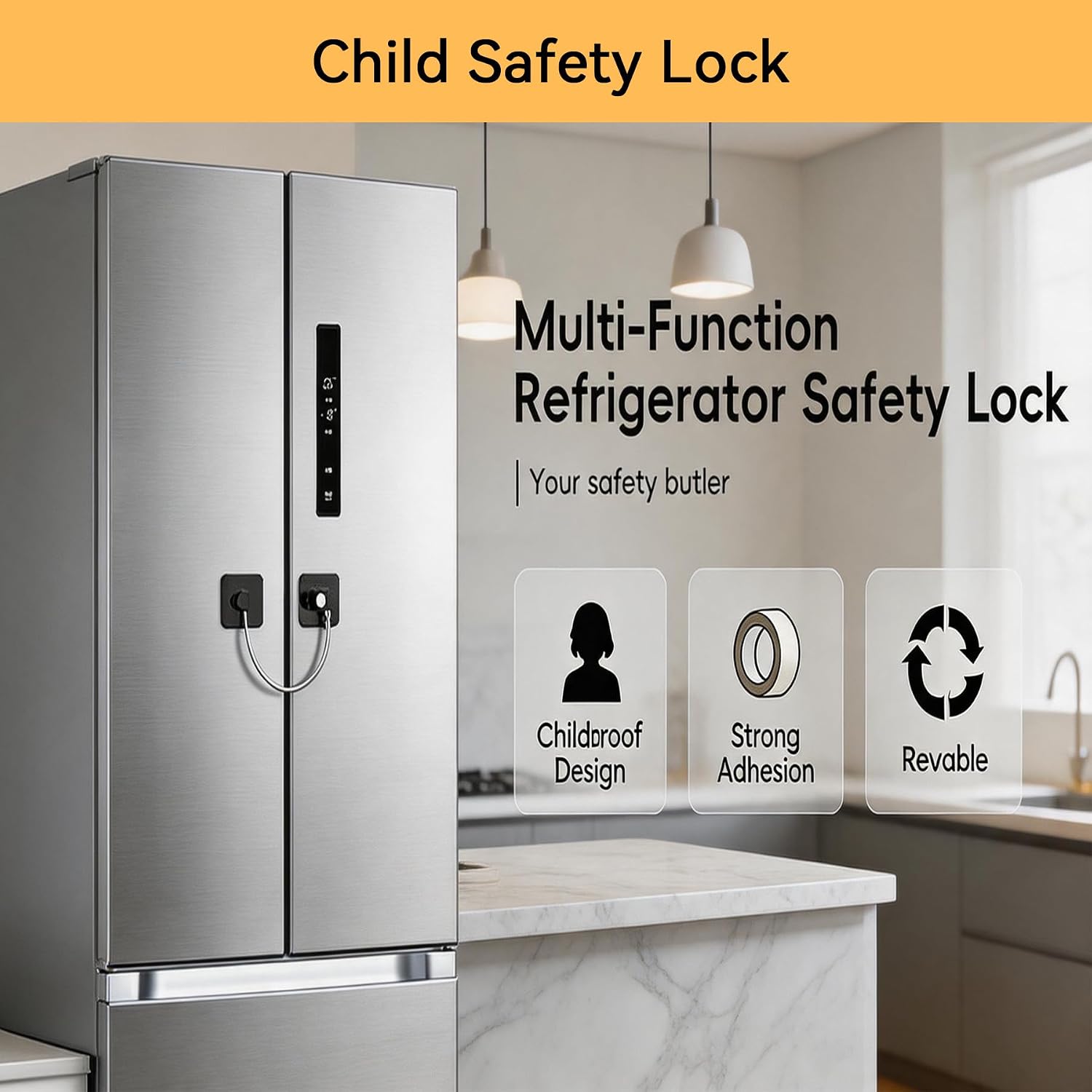 Thumbnail 6 de Two Pack Refrigerator Locks with Keys for Kids