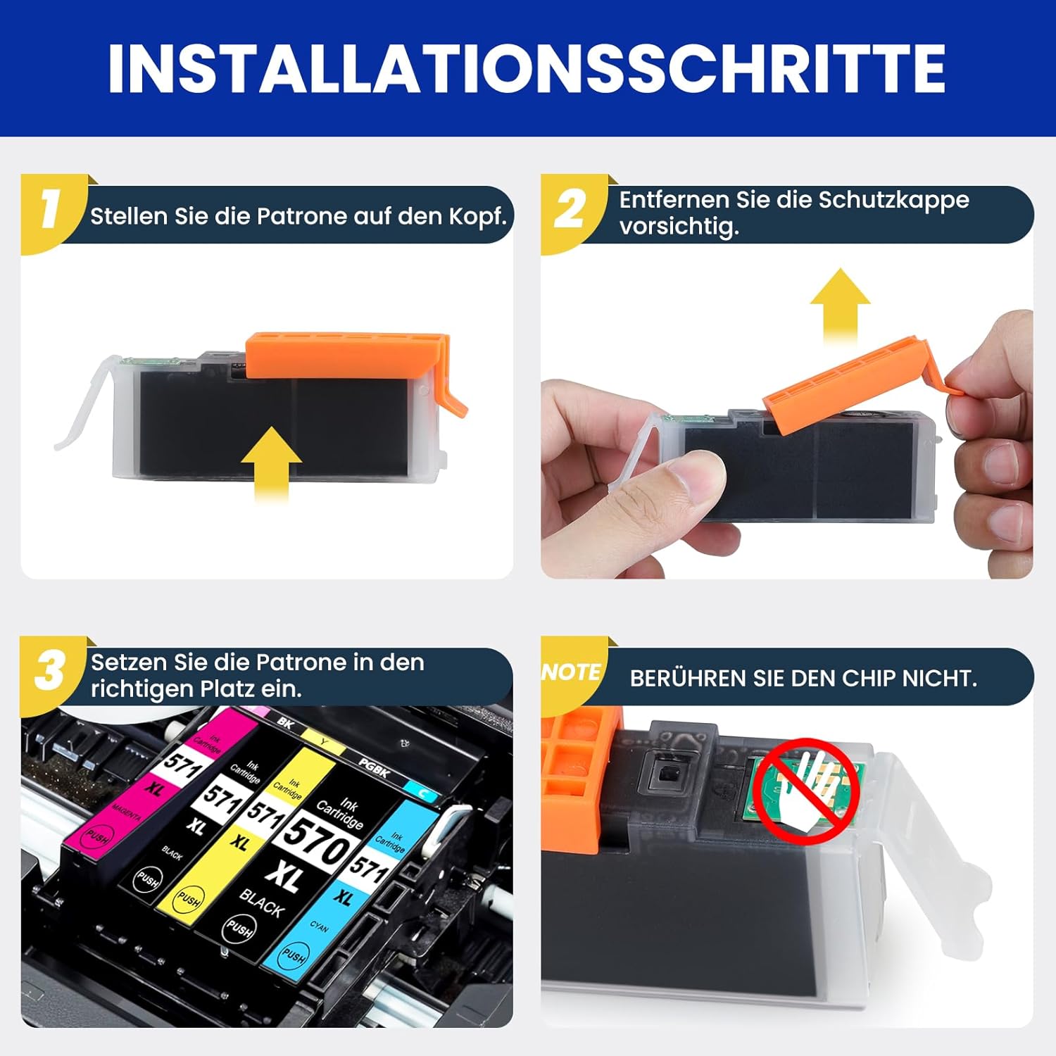 Thumbnail 4 de 570 / 571 Druckerpatronen kompatibel (PGI-570 XL & CLI-571 XL) im 20er-Pack für Canon Pixma