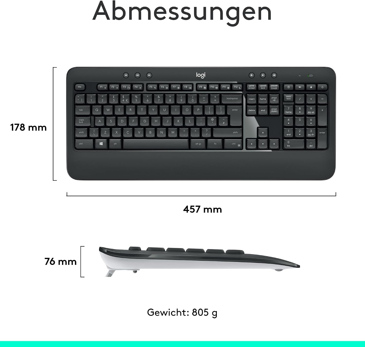Thumbnail 6 de Logitech MK540 Advanced Kombi 36 Monate Batterielaufzeit ⌨
