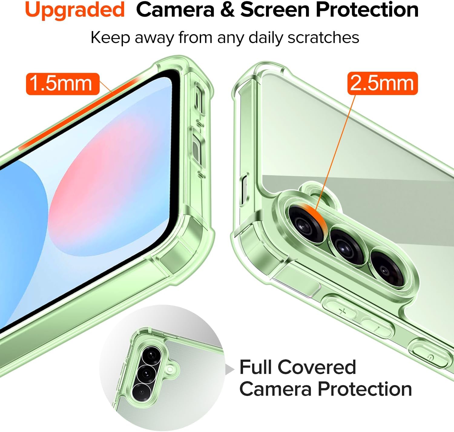Detalle de iVoler Cover Trasparente Anti-Ingiallimento per Samsung Galaxy A56 5G – 2 Vetri Temperati + Paraurti TPU Morbido