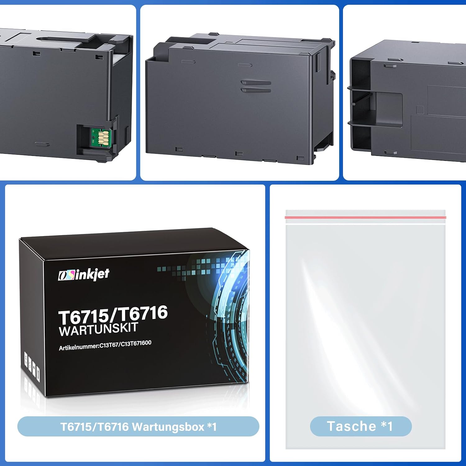Thumbnail 1 de Osinkjet Wartungsbox T6715/T6716 (C13T671500/C13T671600) für WorkForce & WorkForce Pro – Resttintenbehälter