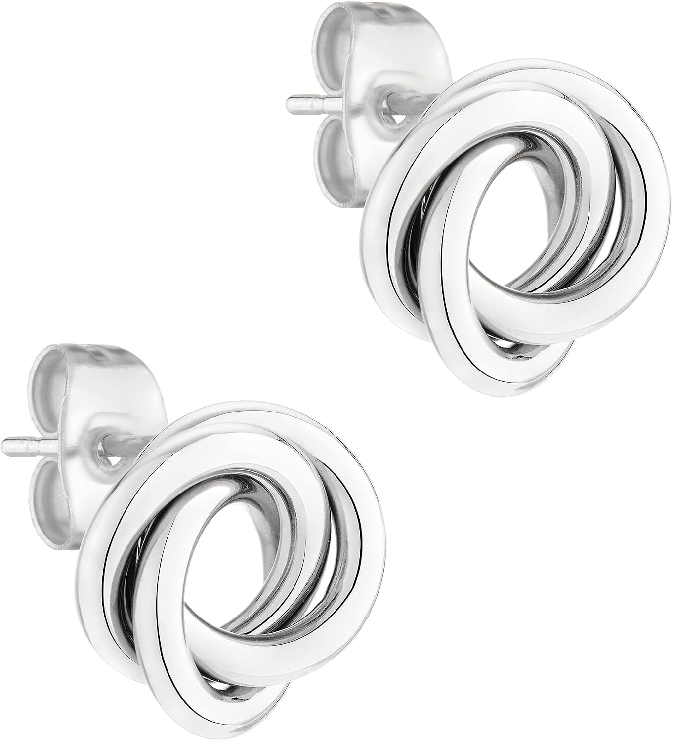 Detalle de LIEBESKIND BERLIN Damen Ohrringe – Knoten Ohrstecker aus Edelstahl