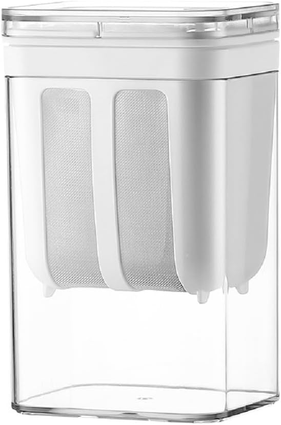 Detalle de lomonmen GLQ01 yoghurtzeef met deksel, fijnmazig filter en 1100 ml inhoud