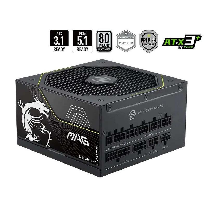 Detalle de MSI 306-7ZPNX11-CE0: Fuente de Alimentación 1200W 80 PLUS Platinum Modular
