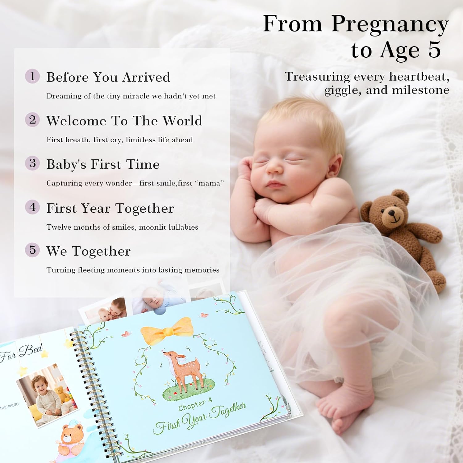 Thumbnail 5 de Baby Memory Book 132 Pages Keepsake