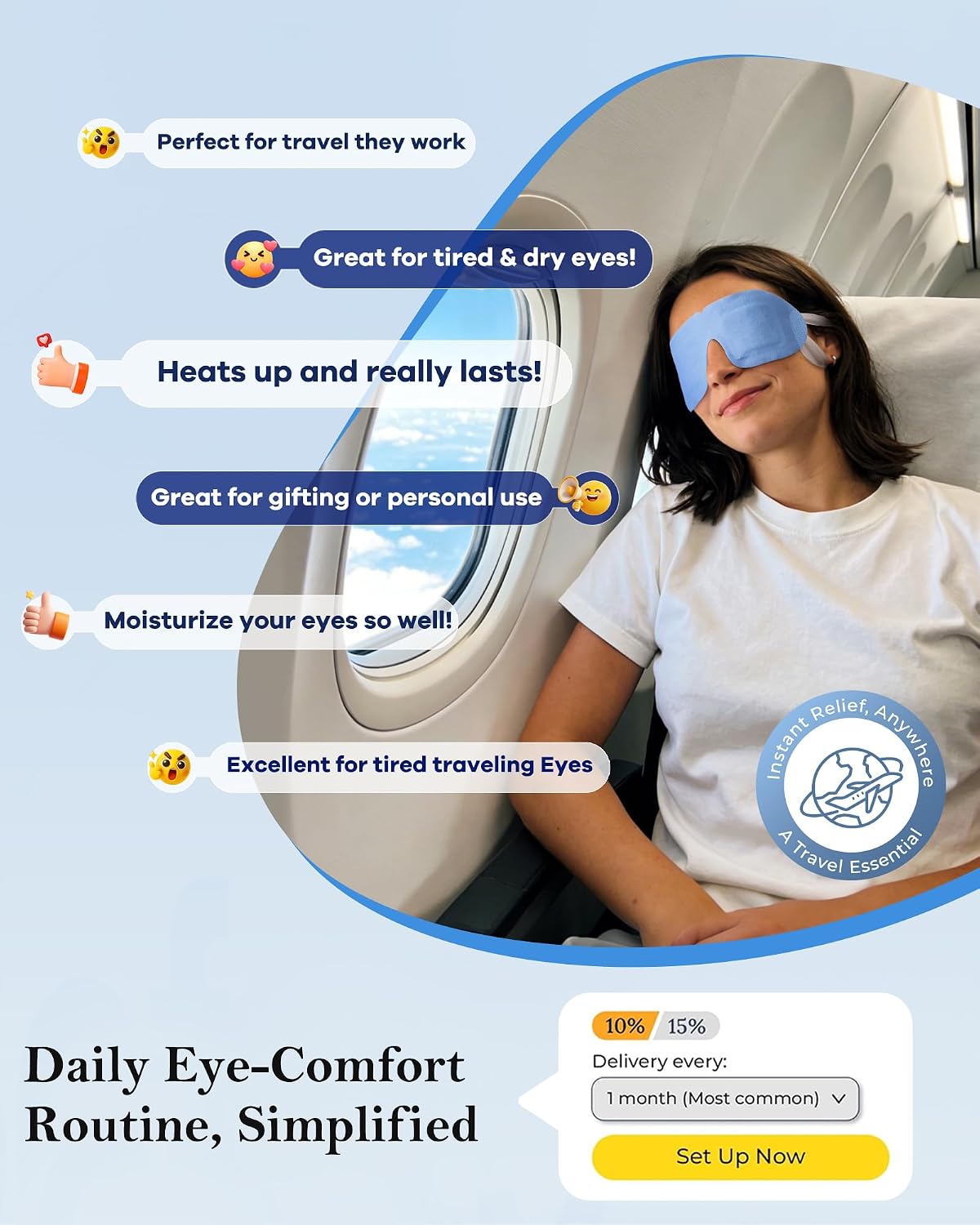 Thumbnail 6 de 16 Pack Steam Eye Mask for Dry Eyes — Self-Heating Warm Compress (FSA/HSA Eligible), Disposable, No Microwave, Unscented