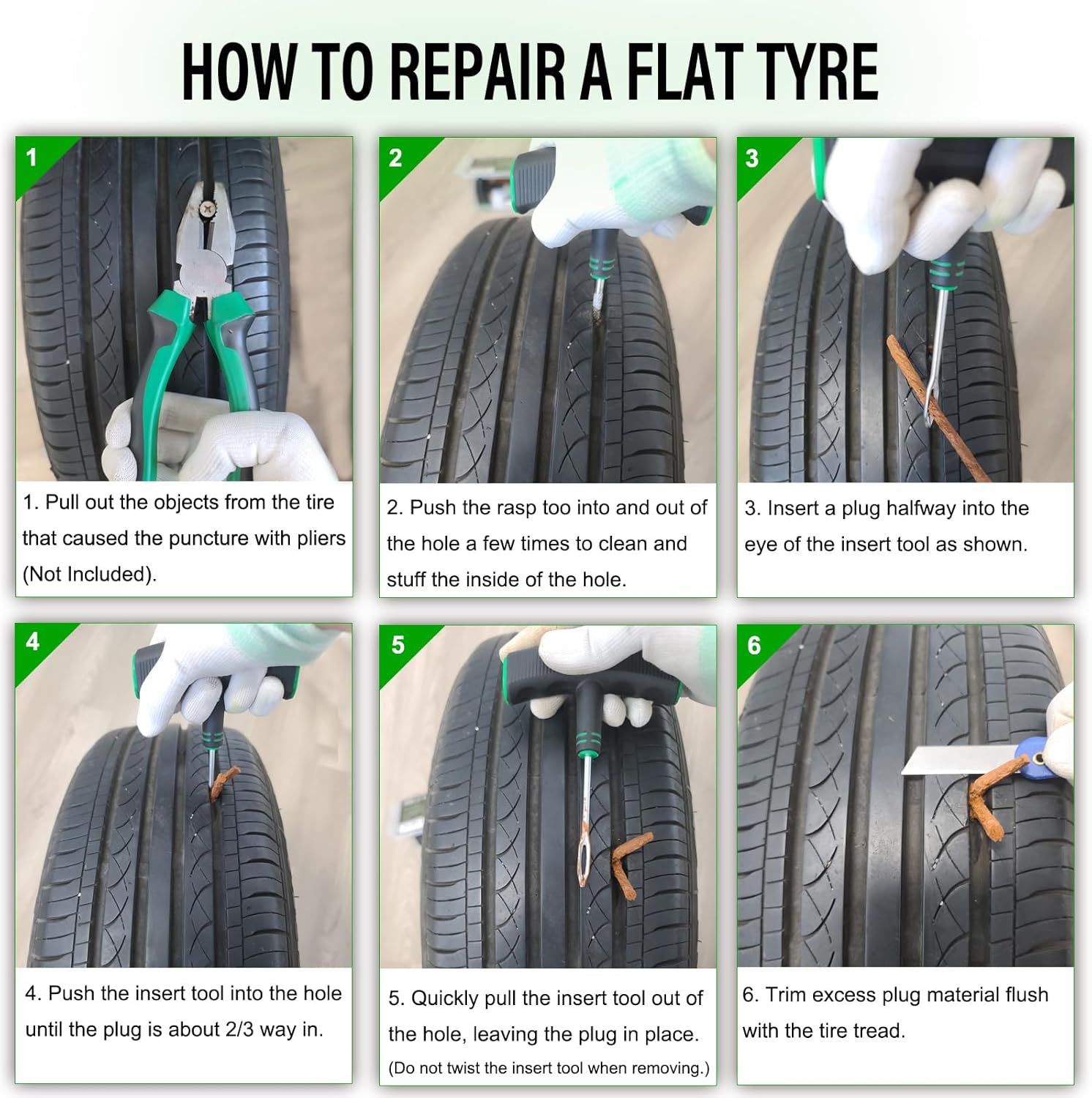 Thumbnail 5 de Tyre plug kit 13PCS Toconv