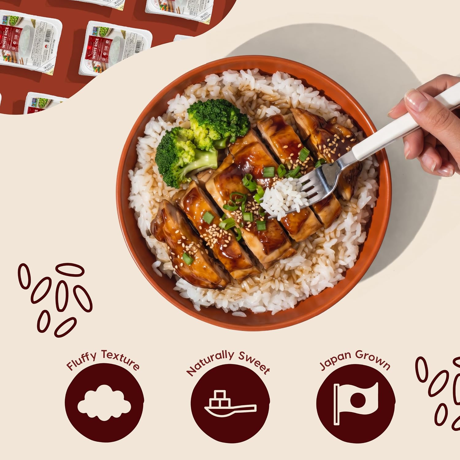 Thumbnail 4 de IRIS Instant White Rice, Japanese Short-Grain Rice, 24 Microwave-Ready Trays
