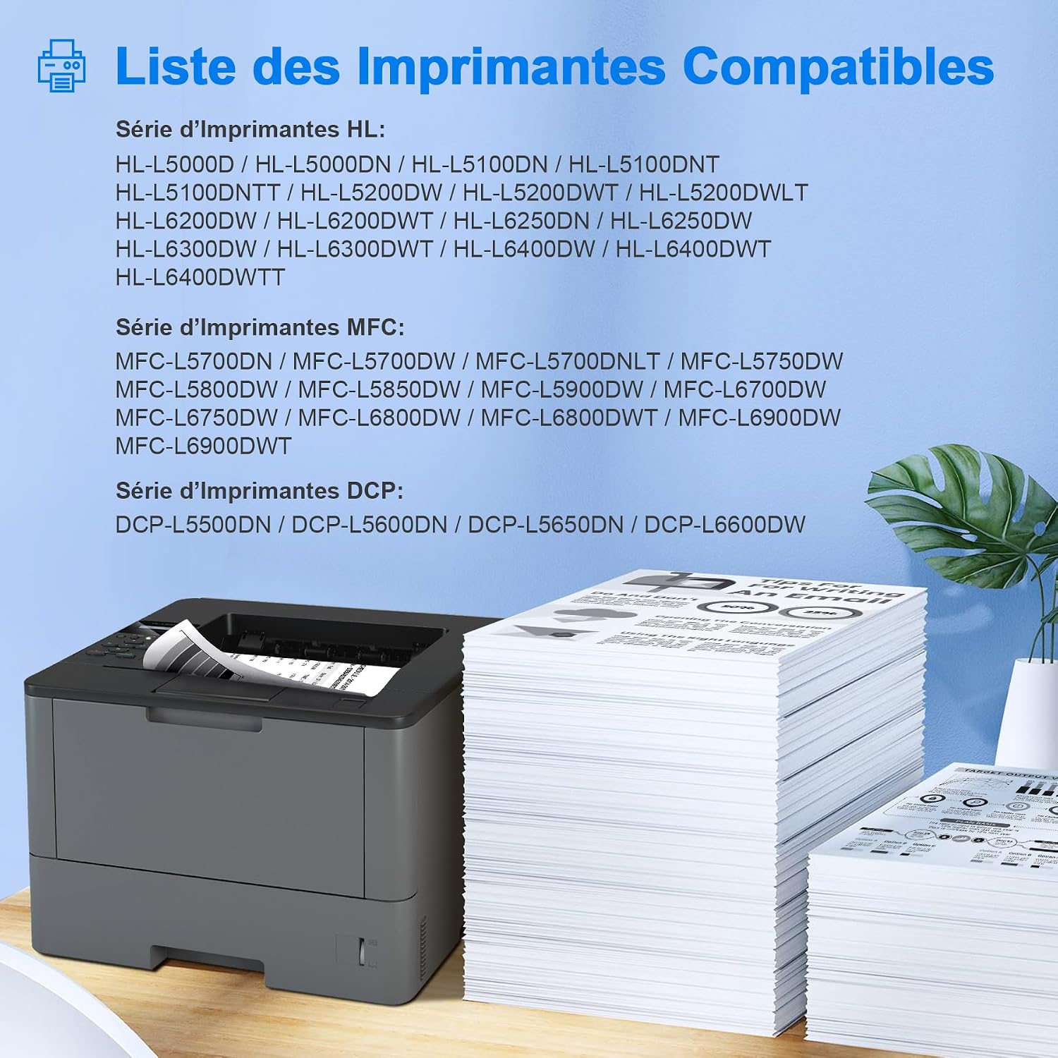 Thumbnail 3 de ONLYU TN3480 Cartouche de Toner Compatible – 2-Pack pour Brother TN-3480 (Noir)