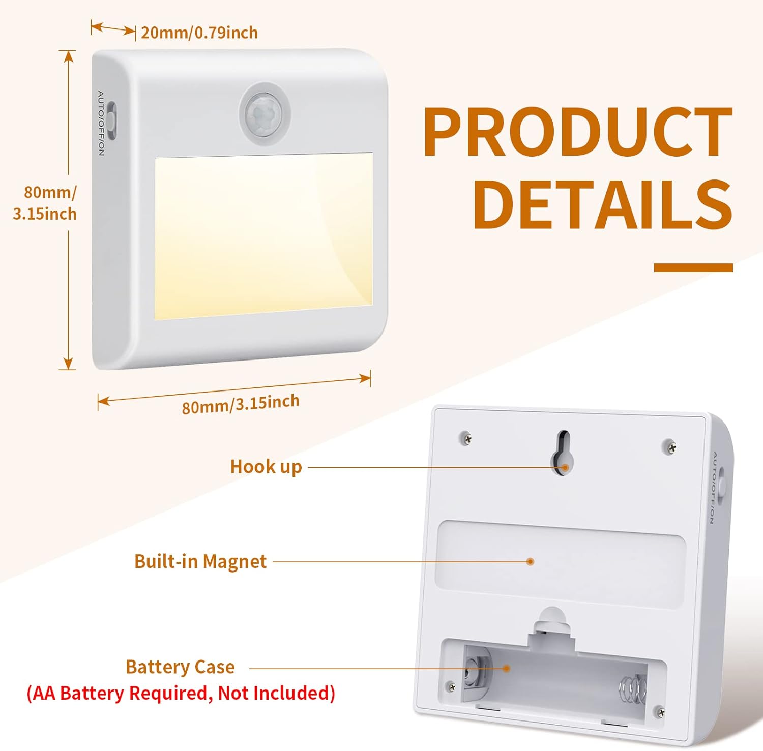 Detalle 2 de Motion Sensor Night Light 2 Pack