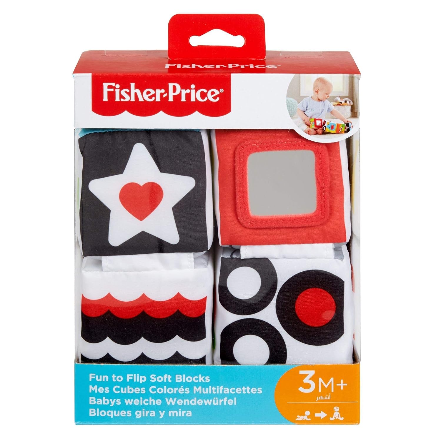 Detalle de Fisher-Price Babys weiche Wendewürfel 4er-Set