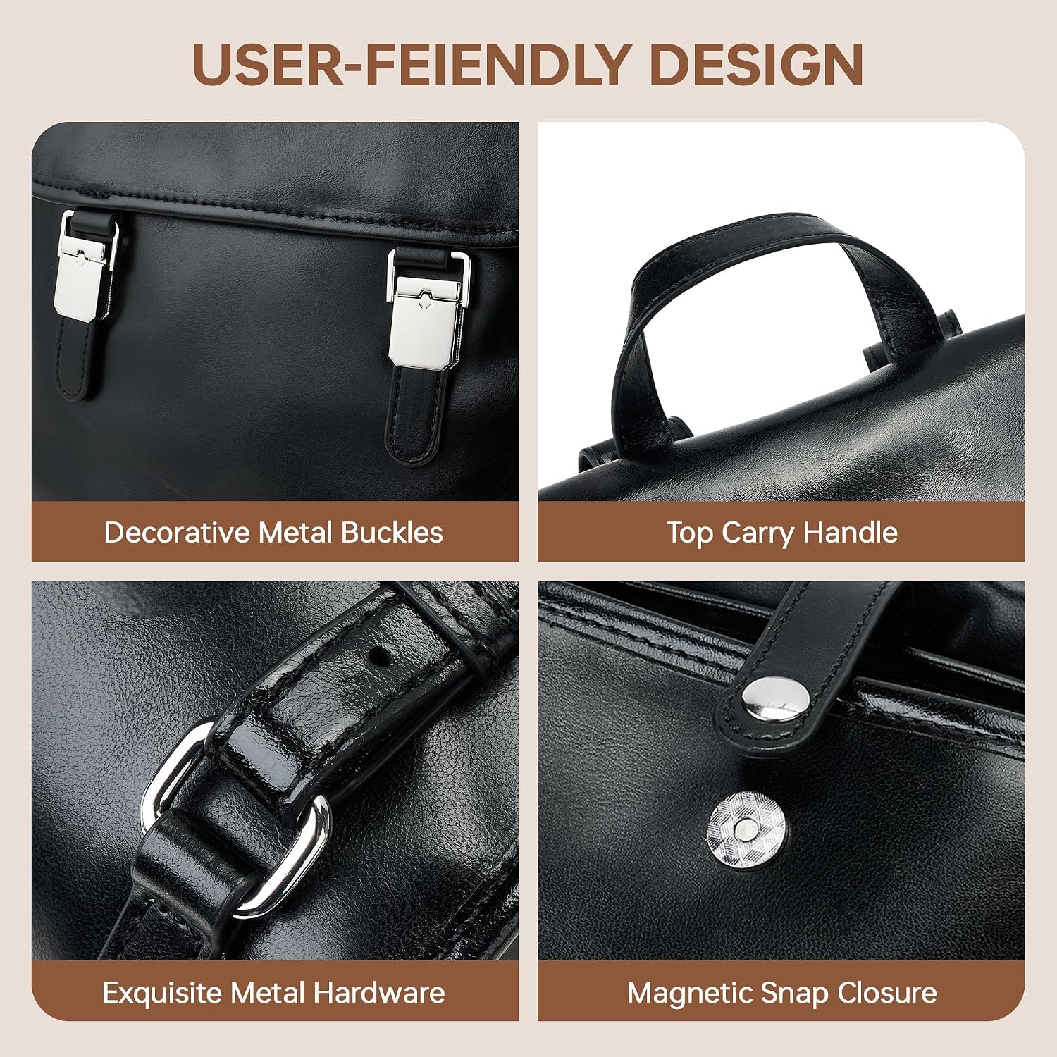 Detalle de Goinsound Small Backpack Purse in Vegan Leather