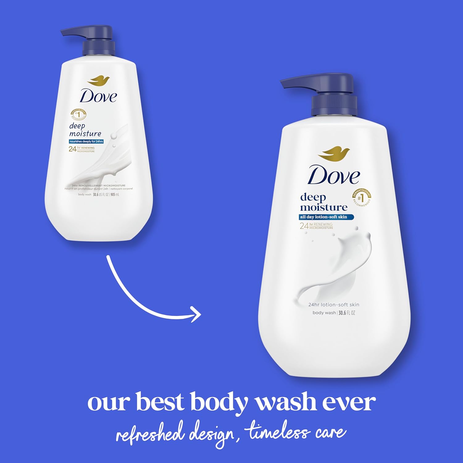 Thumbnail 2 de Dove Deep Moisture Body Wash with Pump (3 Count) — Sulfate-Free, Paraben-Free, No Sulfates/No Parabens