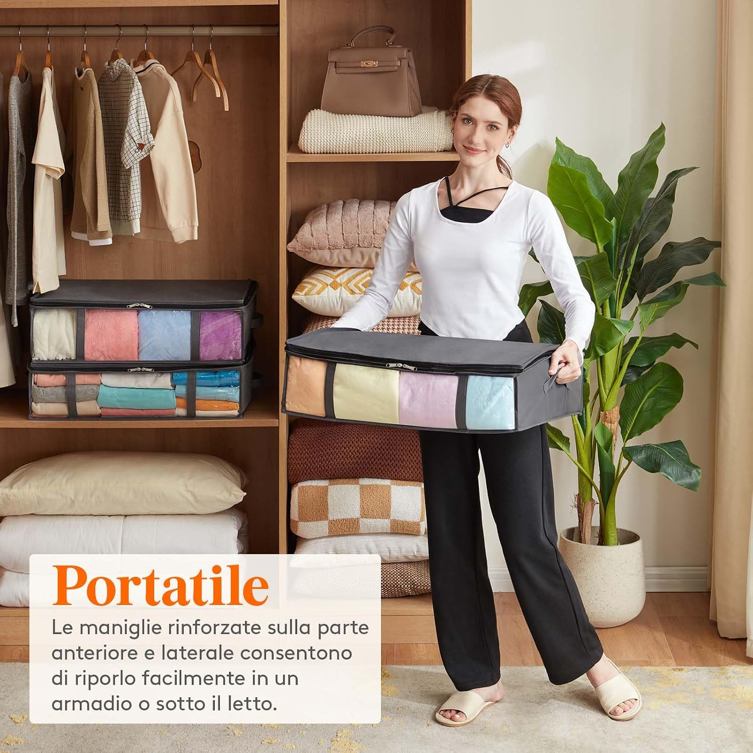 Detalle 1 de Lifewit organizer sotto letto 40 L 3 pezzi