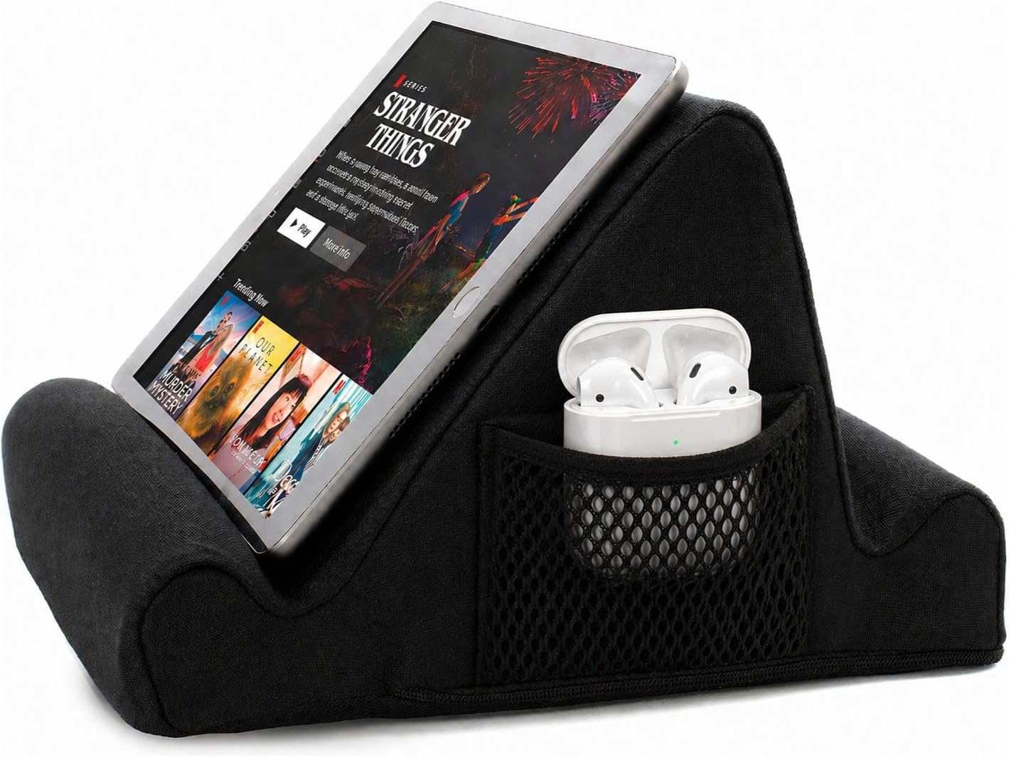 Brookstone Tablet Lap Cushion: Hands-Free Tablet & Phone Holder for Bed, Travel, and Everyday Reading