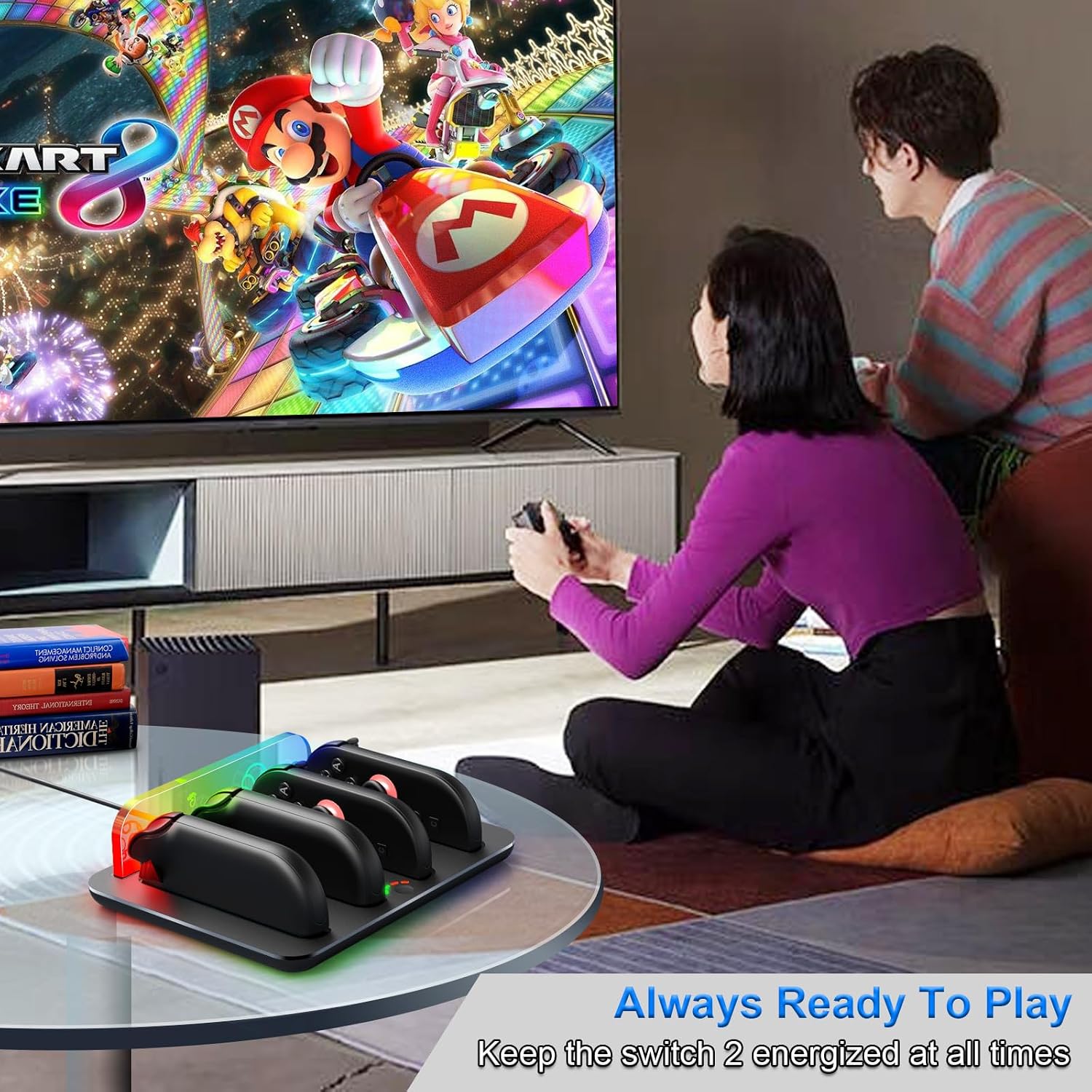 Thumbnail 6 de ID CHINSION NS-05 Joy-Con Charging Dock for Switch 2 with LED and RGB Lighting