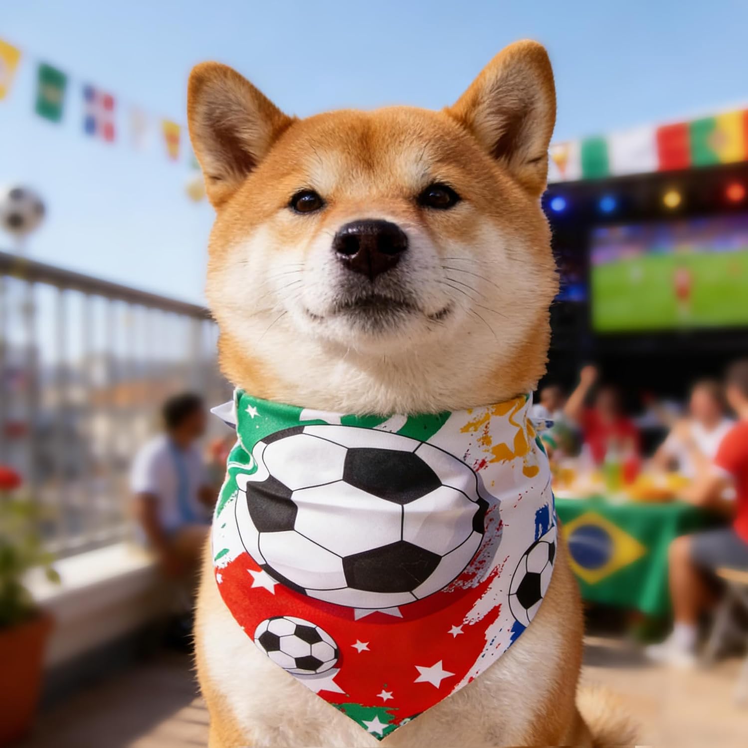 Detalle 2 de Dog Soccer Bandanas, Polyester