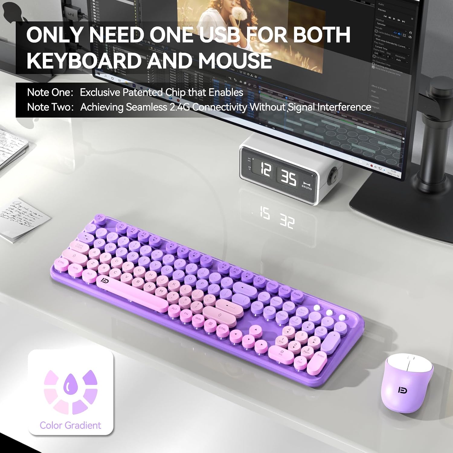 Detalle 2 de FD Wireless Keyboard and Mouse Combo 🖥