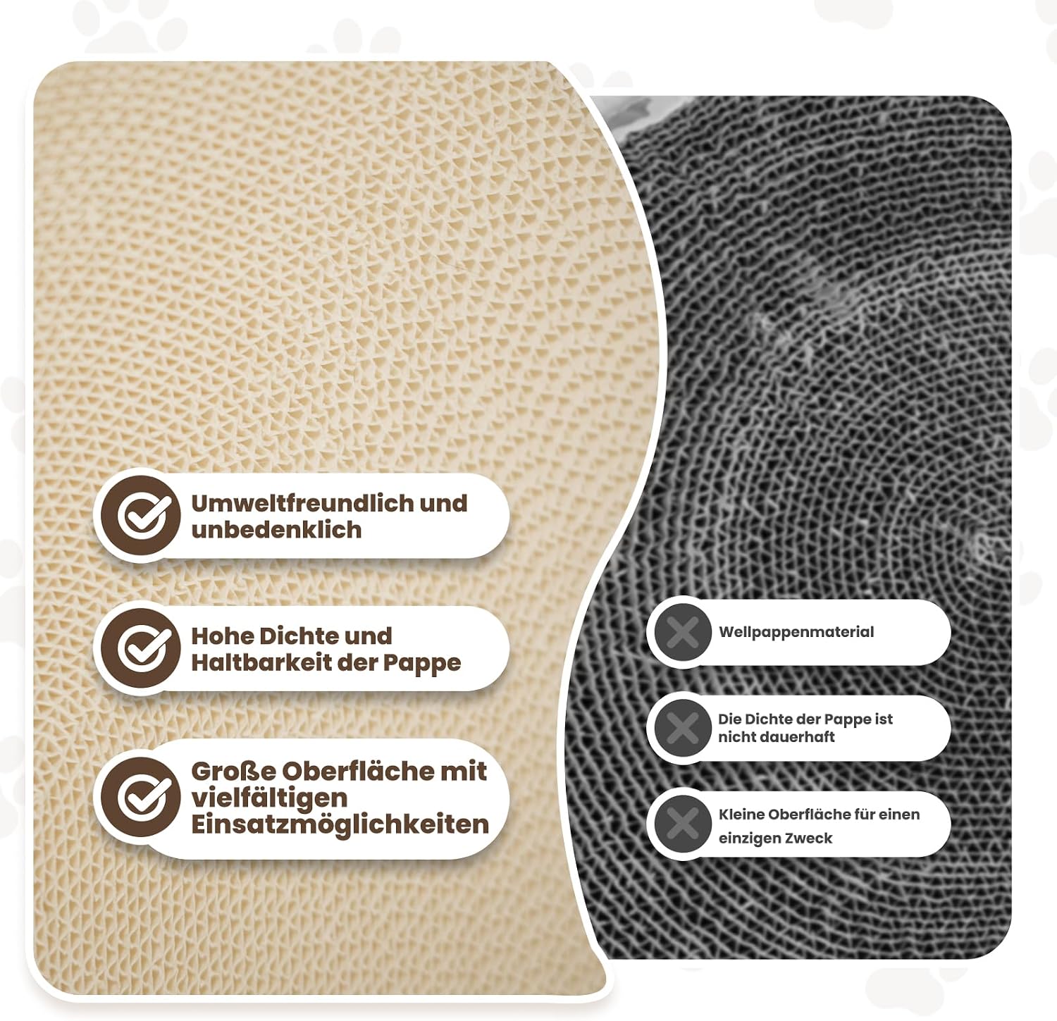 Thumbnail 2 de PetRhein Zen Paw Kratzbrett und Katzenbett 63x35 cm – Kratzpappe aus Wellpappe mit wasserfester Basis