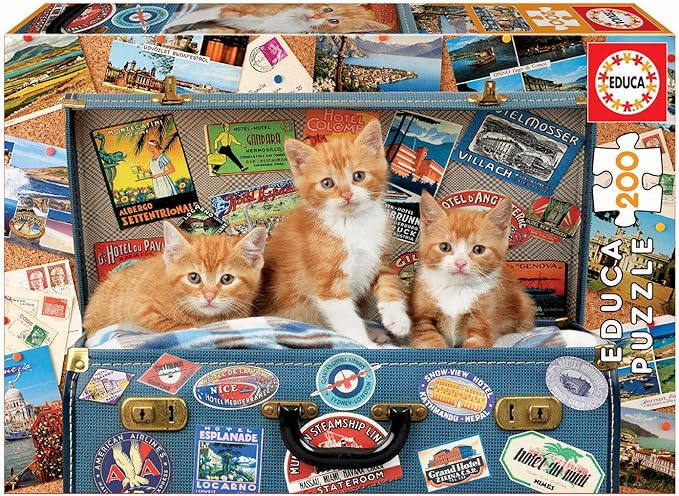 Detalle de Educa - Puzzle Infantil Gatitos Viajeros con 200 piezas 🧩