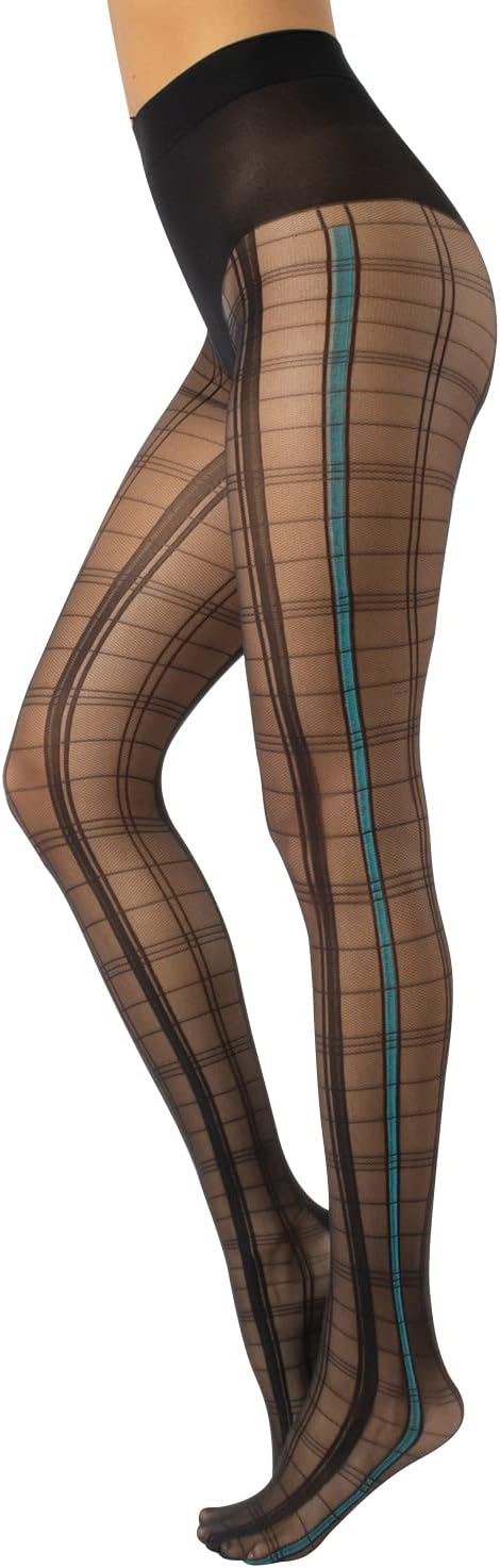 Thumbnail 6 de CALZITALY Collants Voile – Motif Floral Recyclé 20DEN Noir, S/M à L/XL