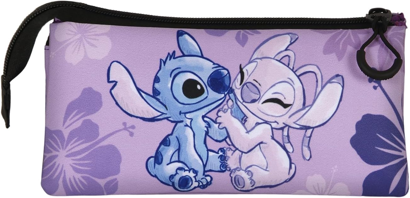 Detalle 1 de Astuccio triplo Disney Lilo & Stitch Stitch & Angel-Astuccio Triplo FAN 2.0, lilla