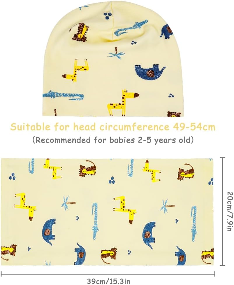 Thumbnail 2 de Set cappellino e guantini neonato Aolso in cotone anti-graffio, berretto doppiostrato 49–54 cm