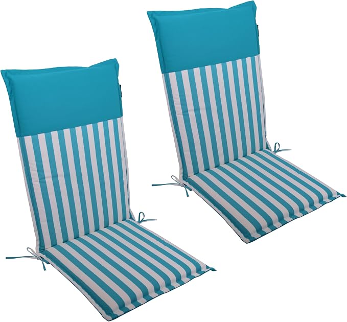 LILENO HOME Cojines para Sillas de Jardín Aqua