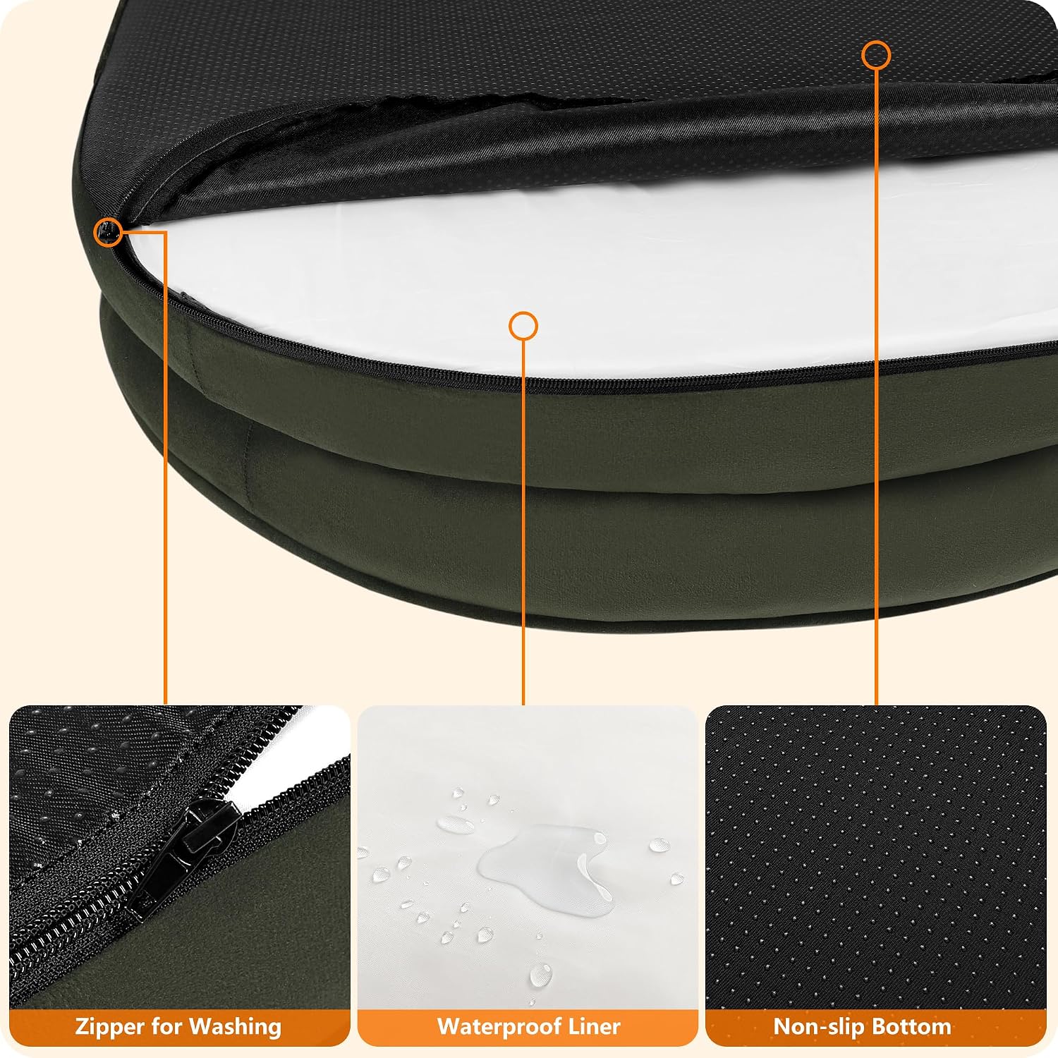 Detalle de Dwanton Orthopedic Dog Bed 36-inch