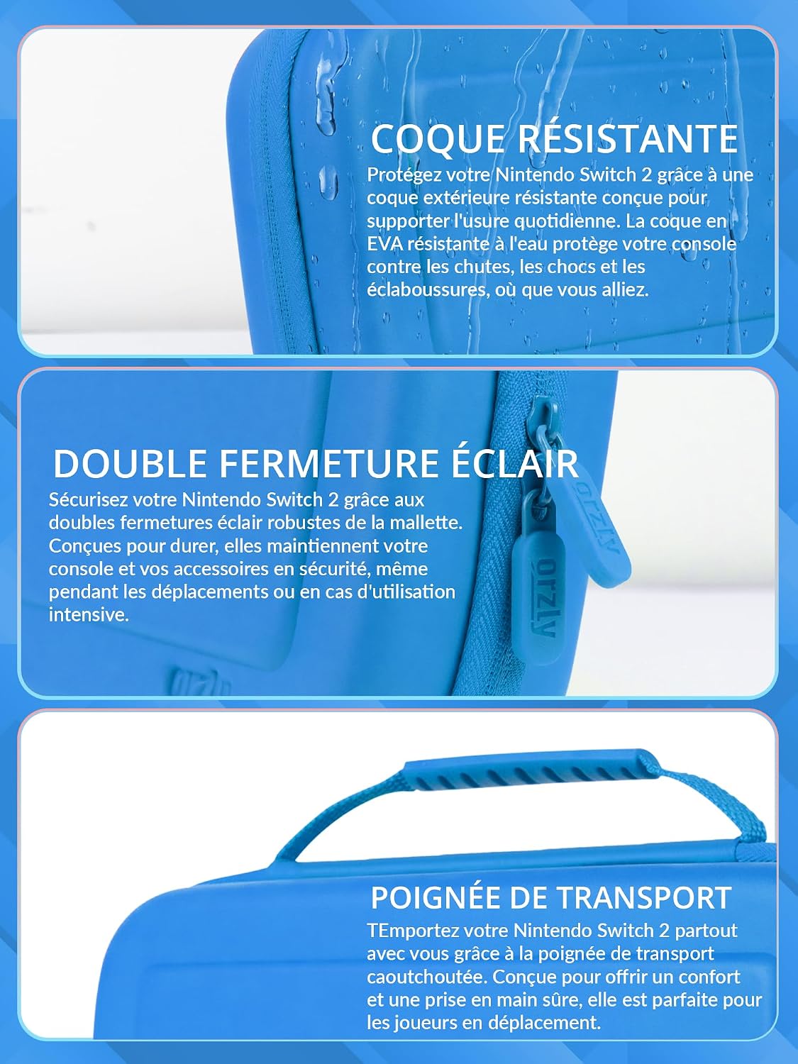 Detalle 2 de Orzly Étui Nintendo Switch 2 – 20 poches ⚙