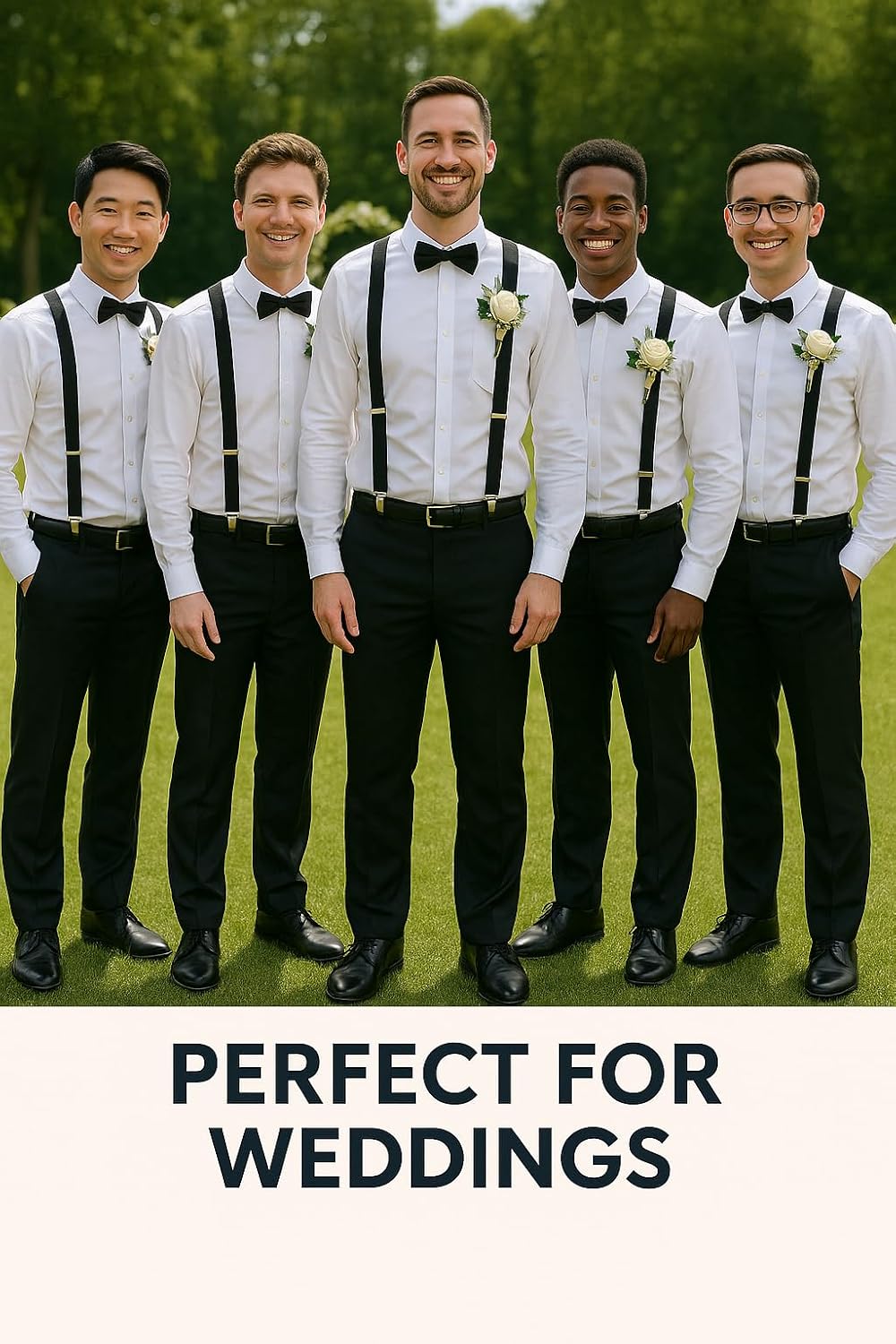 Thumbnail 6 de trilece Men’s Suspenders, Adjustable 1-Inch Elastic with 3 Clips