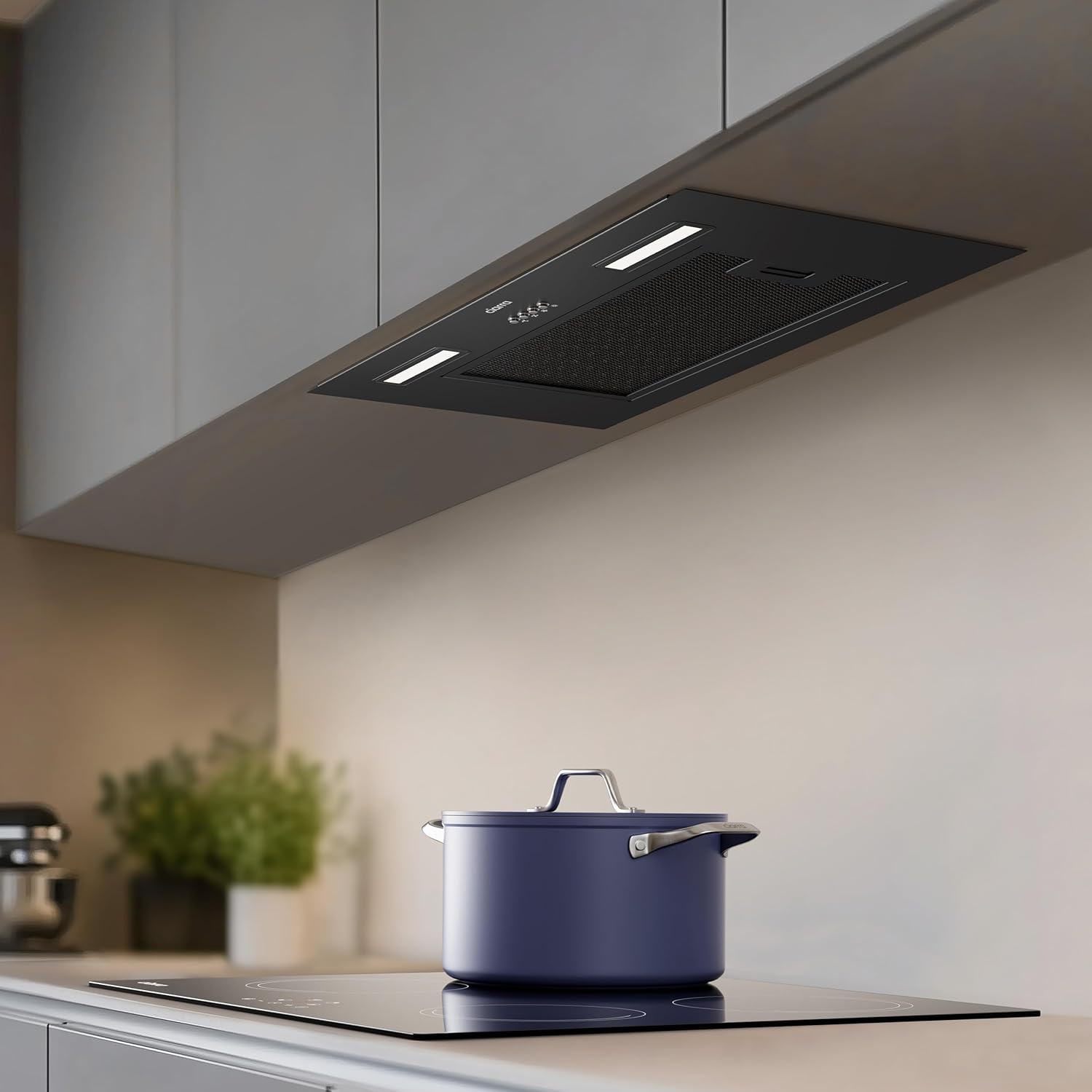 Thumbnail 5 de Cappa da incasso Ciarra Cappa Incassata 60 cm CBCF003 con carbone attivo, ricircolo/estrazione e LED