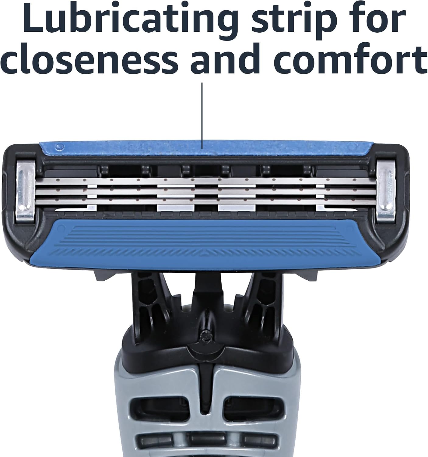 Detalle de Amazon Basics 3-Blade Disposable Razors for Men (6 Count, 2 Packs of 3) – Close, Comfortable Shave