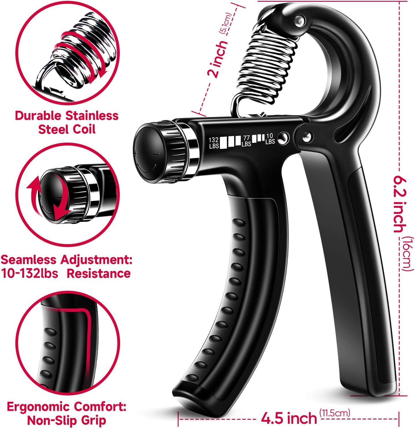 Thumbnail 1 de FitBeast Grip Strengthener Kit 5-Pack 🏋
