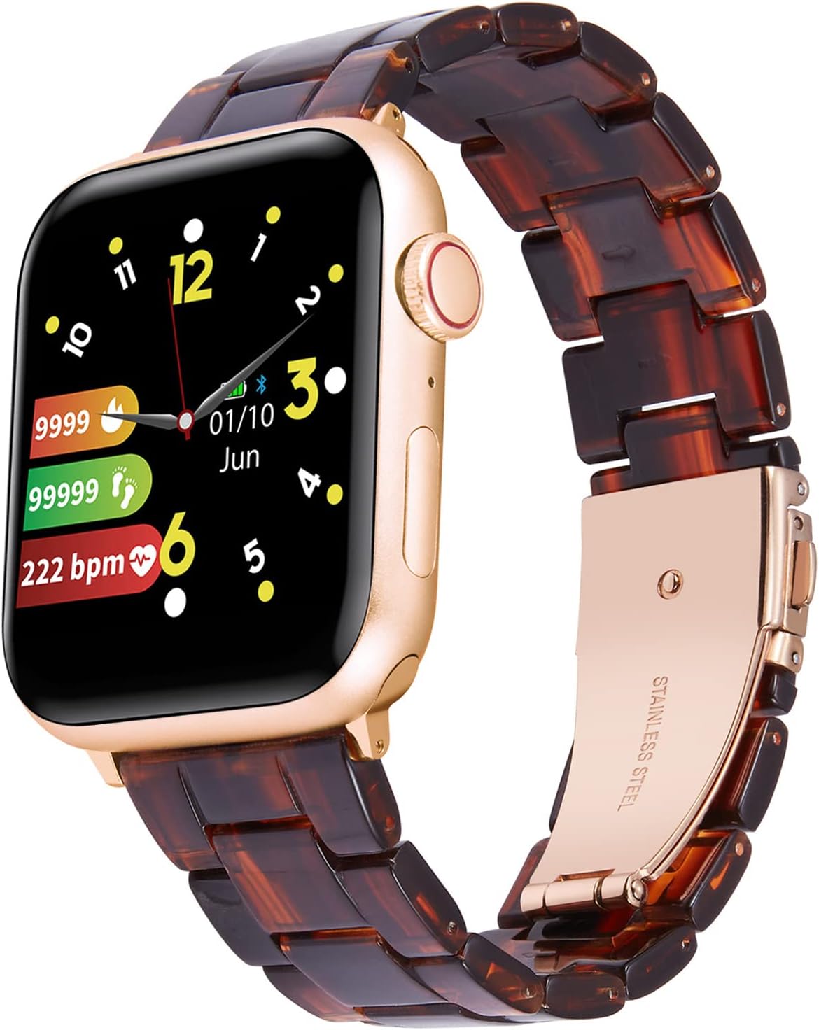 Thumbnail 5 de BINLUN Resin Apple Watch Strap — 38–49mm, Quick-Release, 14 Colours