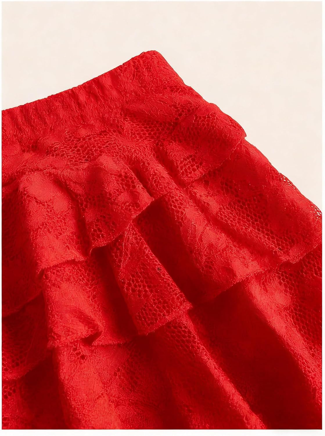 Detalle de Women's Y2K Mini Skirt Ruffle Lace Mesh Asymmetrical Flowy Short Skort