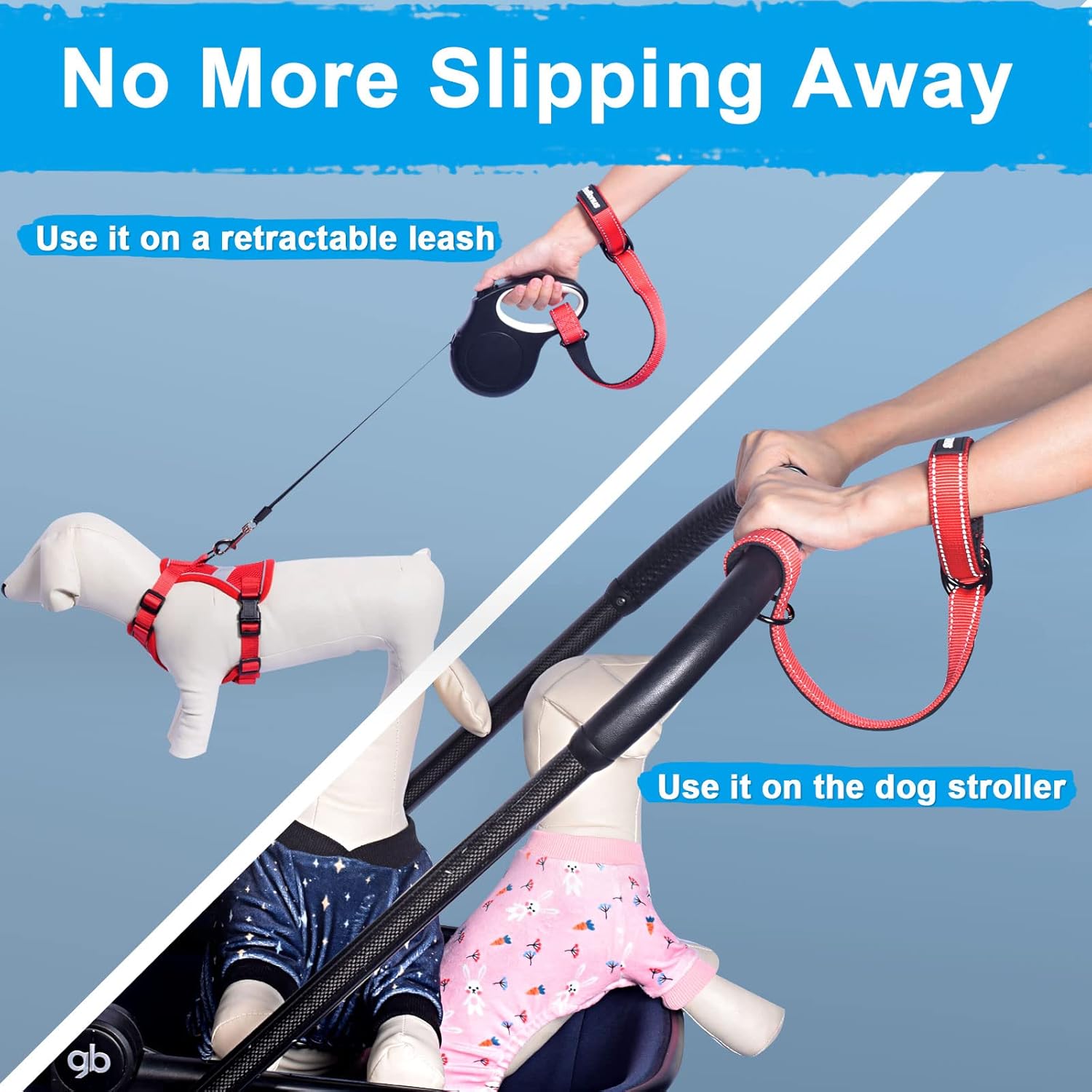 Thumbnail 5 de PetBonus Short Dog Lead Safety Wrist Strap for Retractable Leash (Red)