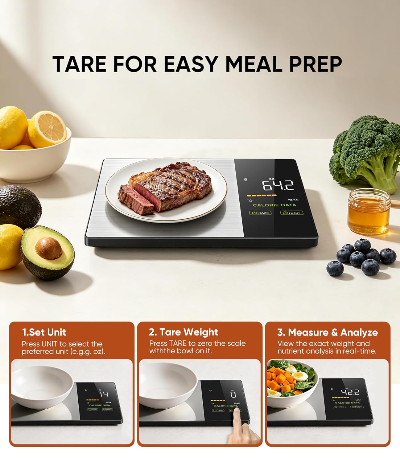 Thumbnail 5 de Smart Food Scale 5000g with Nutritional Calculator