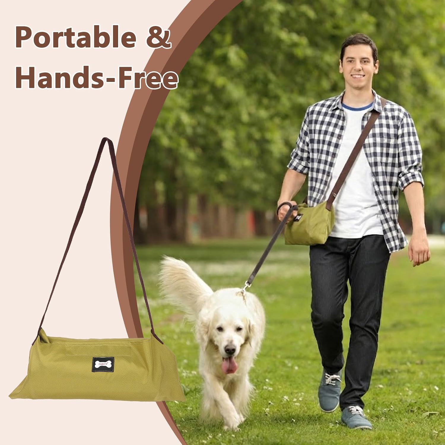 Detalle 2 de Pinboov faltbare Hundedecke für Unterwegs – 100×70 cm, wasserdicht, mit Tasche