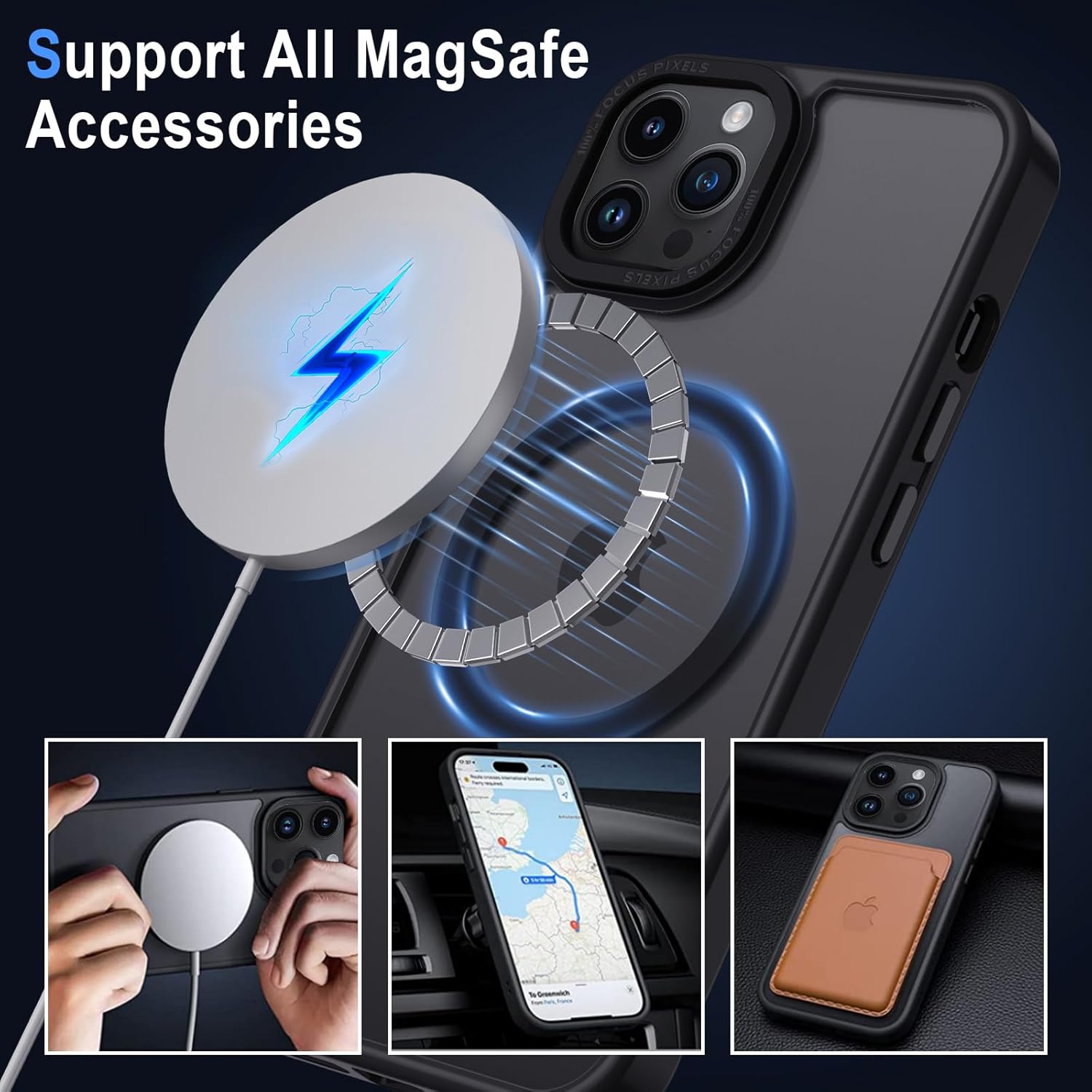 Thumbnail 1 de XTCASE Cover Magnetica per iPhone 11 Pro Max con MagSafe – Custodia Traslucida Opaca, Antiurto e Sottile