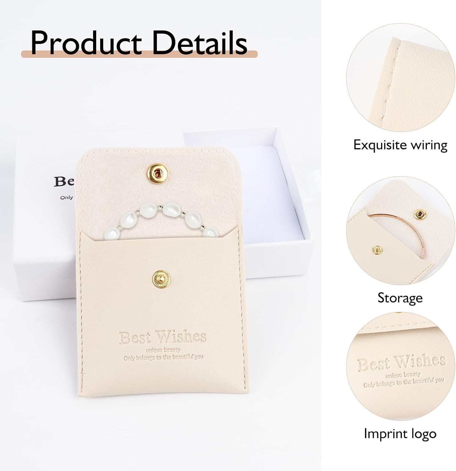 Thumbnail 4 de La Desire 4 Pack jewellery gift boxes with PU leather pouches (set of 4)